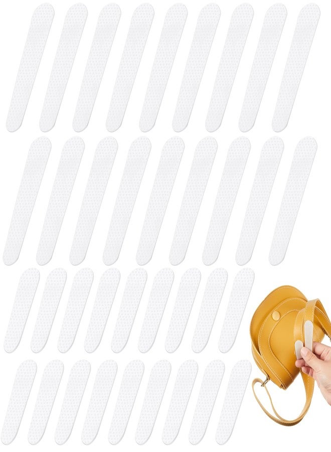 Pushglossy 36 Pcs Stop Strap Slips Non Slip Purse Strap for Shoulder Bag Tote Bag, 18 Large and 18 Small Sizes Transparent Anti-Slip Stickers, Gummy Stick-ons to Stop Purse from Slipping Down - Image 1
